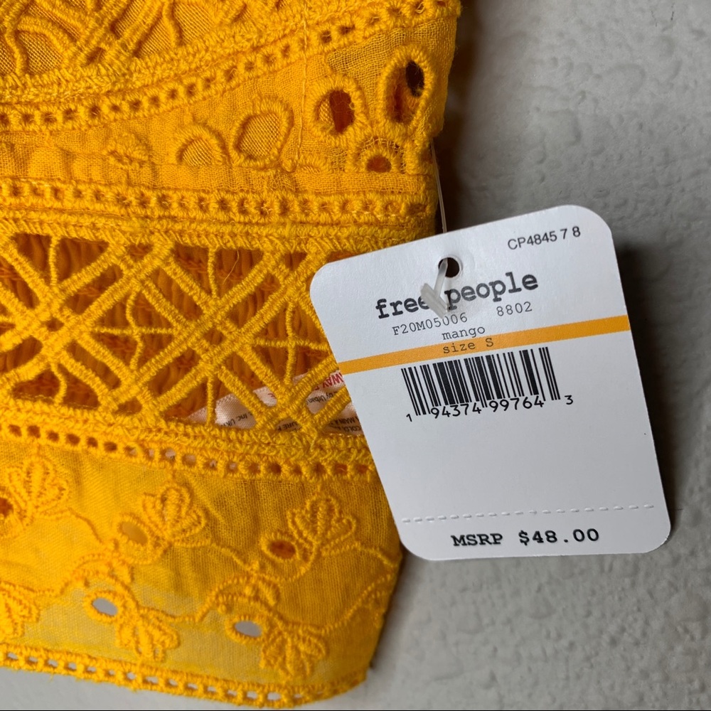 NEW Free People Carina Bralette in Mango - Picture 4 of 6